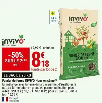 Gamm vert Invivo fumier de ferme nous on sème offre