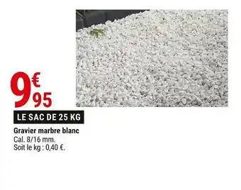 Gamm vert Gravier marbre blanc offre