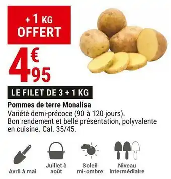 Gamm vert Pommes de terre monalisa offre