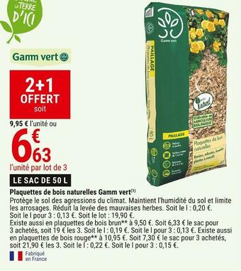 Gamm vert Gamm vert plaquettes de bois naturelles offre