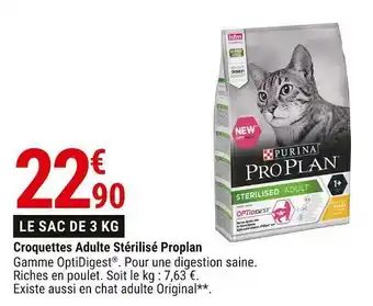 Gamm vert Proplan croquettes adulte stérilisé offre