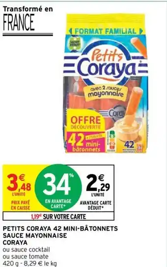 Intermarché Hyper Petits coraya 42 mini-bâtonnets sauce mayonnaise coraya offre