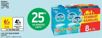 Intermarché Hyper Lait UHT demi écrémé lactel offre