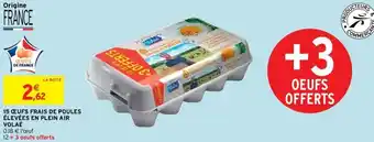 Intermarché Hyper 15 Œufs frais de poules élevées en plein air volaé offre