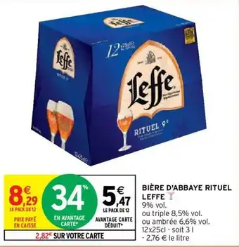 Intermarché Hyper Bière d'abbaye rituel leffe offre