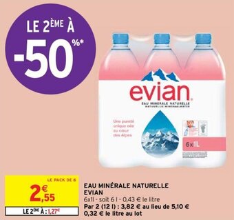 Eau minérale naturelle evian