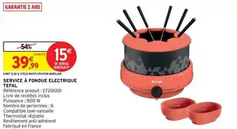 Intermarché Hyper Service à fondue electrique tefal offre