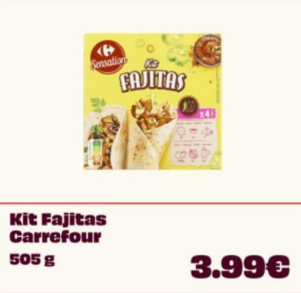 Promo Kit fajitas carrefour chez Cajoo