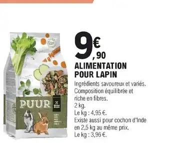 E.Leclerc Brico Alimentation Pour Lapin offre
