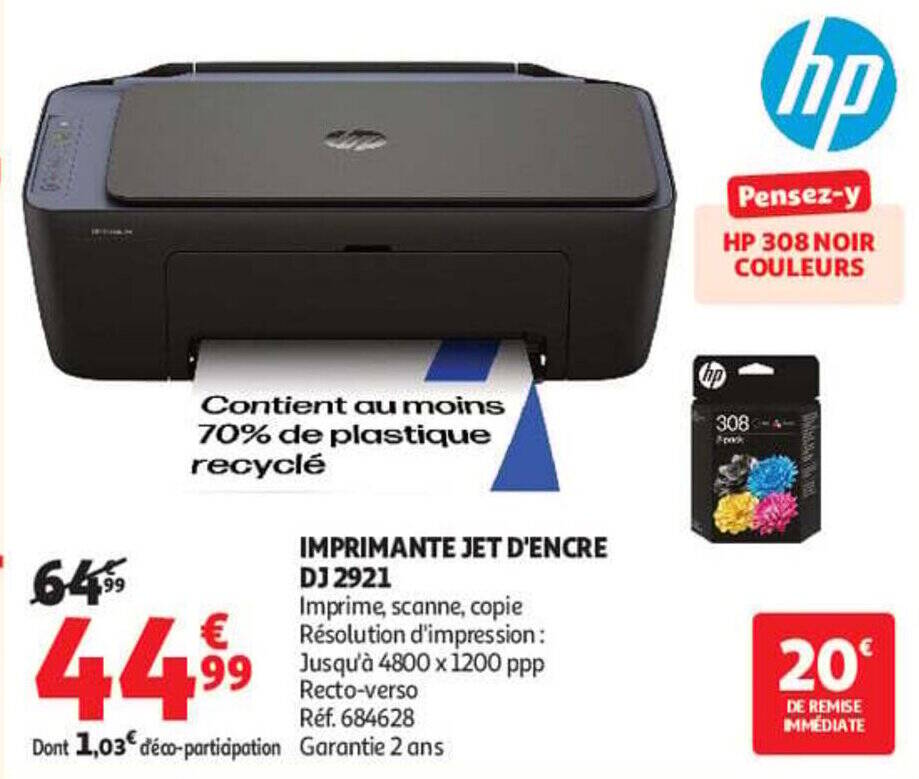 HP Imprimante jet d'encre DJ 2921