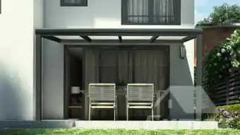 Tuinmaximaal Véranda moderne anthracite mat 4,06 x 2,5 mètre avec polycarbonate IQ relax offre