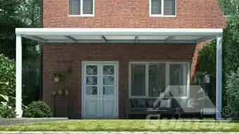 Tuinmaximaal Véranda moderne blanc mat 5,06 x 2,5 mètre avec polycarbonate opale offre