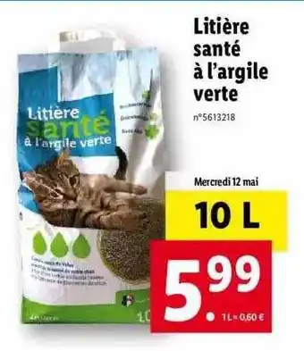 Litière Santé à L'argile Verte