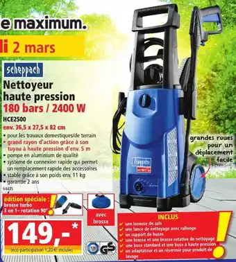 Norma Nettoyeur haute pression offre