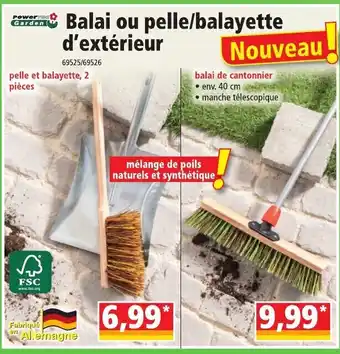 Norma Balai ou pelle/balayette d'extérieur offre