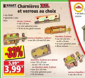 Norma Charnières et verrous au choix offre