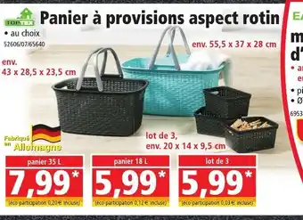 Norma Panier à provisions aspect rotin offre