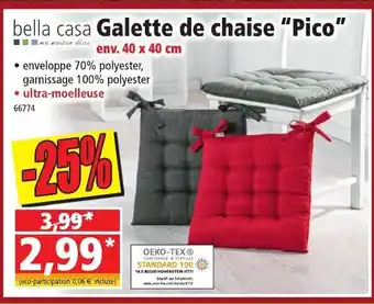 Norma Galette de chaise "Pico" offre