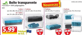 Norma Boîte transparente offre