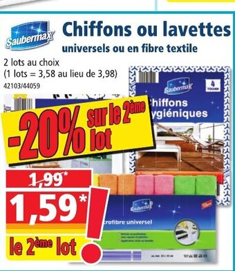 Norma Chiffons Ou Lavettes offre