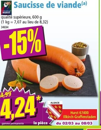 Norma Saucisse de Viande offre