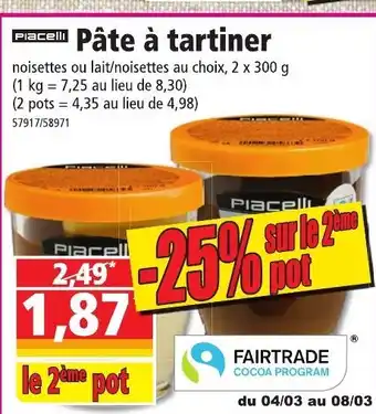Norma Pâte à Tartiner offre