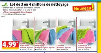 Norma Lot de 3 Ou 4 Chiffons de Nettoyage offre