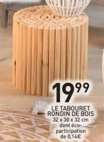 Stokomani Le Tabouret Rondin De Bois offre