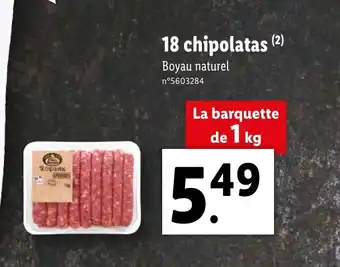 Lidl 18 Chipolatas offre