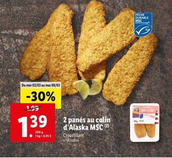 Lidl 2 Panés Au Colin D'Alaska MSC offre
