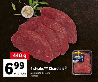 Lidl 4 Steaks Charolais offre