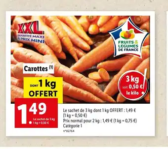 Lidl Carottes offre