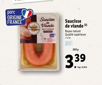 Lidl Saucisse De Viande offre