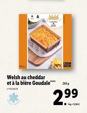 Lidl Welsh Au Cheddar At A La Biére Goudale offre