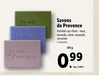 Lidl Savons De Provence offre