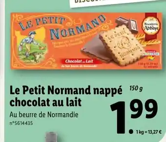 Lidl Le Petit Normand Nappé Chocolat Au Lait offre