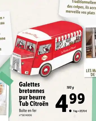 Lidl Galettes Bretonnes Pur Beurre Tub Citroen offre
