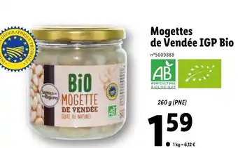 Lidl Mogettes De Vendée IGP Bio offre