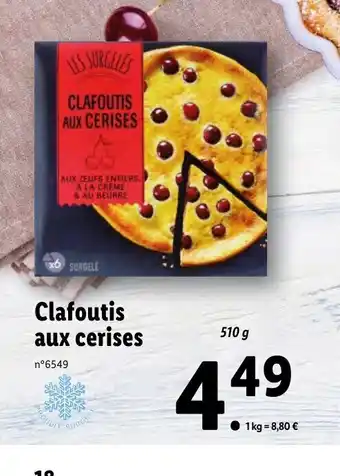 Lidl Clafoutis Aux Cerises offre