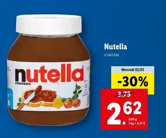 Lidl Nutella offre
