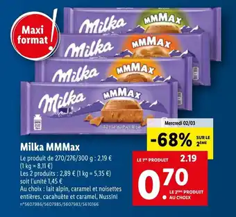 Lidl Milka MMMax offre