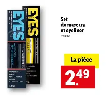 Lidl Set de mascara et eyeliner offre
