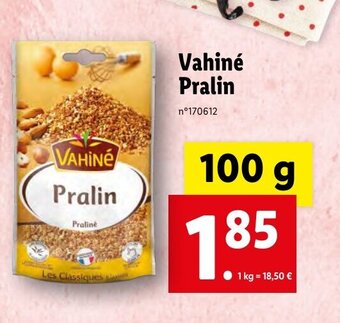 Lidl Vahiné pralin offre