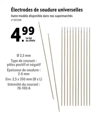Électrodes de soudure universelles
