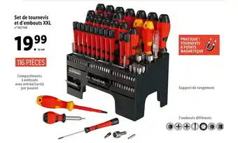 Lidl Set de tournevis et d'embouts XL offre