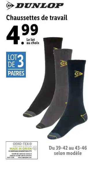 Lidl Chaussettes de travail offre