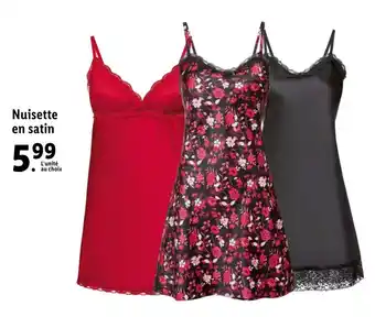 Lidl Nuisette en satin offre