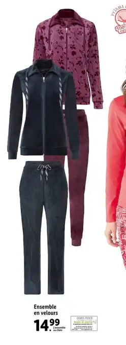 Lidl Ensemble en velours offre
