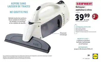 Lidl Nettoyeur aspirateur à vitres offre