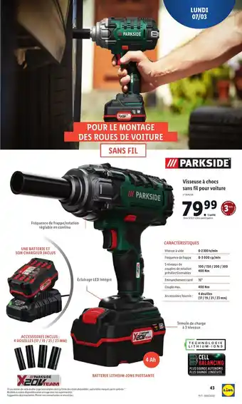 Lidl Visseuse à chocs sans fil pour voiture offre